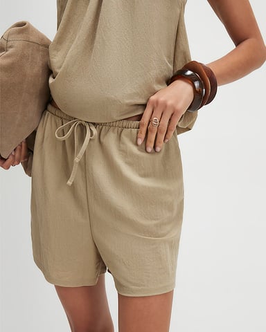 River Island Damen-Shorts Khaki mit Kordelzug