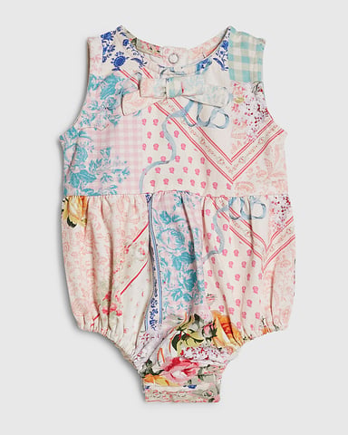 River Island Baby-Mädchen-Strampler Pink Patchwork Baumwolle