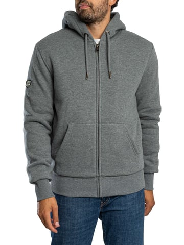 Superdry Kapuzenpullover Mit Borg-Futter, Grau