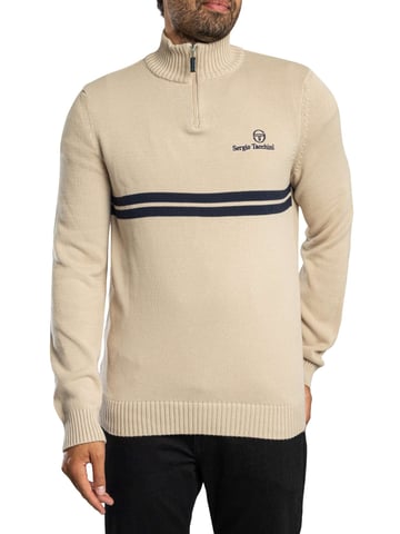 Sergio Tacchini New Dallas 1/4 Zip Strick, Beige