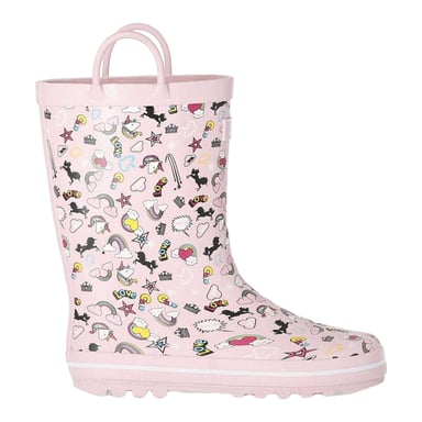 Trespass - Einhorn und Regenbogen Gummistiefel für Mädchen (Pink)