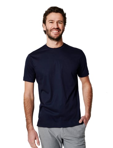 Dunkelblaues T-Shirt Desoto Slim Fit Rundhalsausschnitt