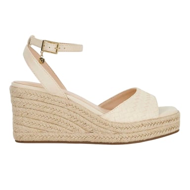 Dune London - "Kerries" Espadrille Sandalen mit Keilabsatz für Damen, High Heel (Naturweiß)