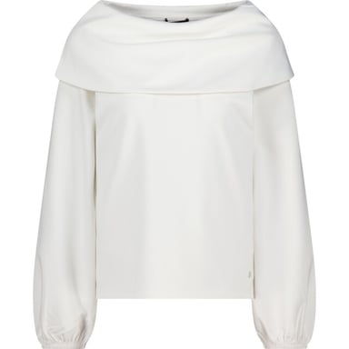 Monari Pullover mit Carmen-Ausschnitt 809858 102 Off-White