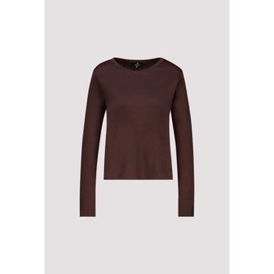 Monari Langarmshirt mit Strassdetails 810053 567 black coffee