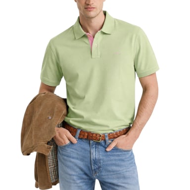 GANT Herren-Polo-Pikeehemd Kurzarm Freizeit-Sommer-T-Shirt Baumwolle New Jersey