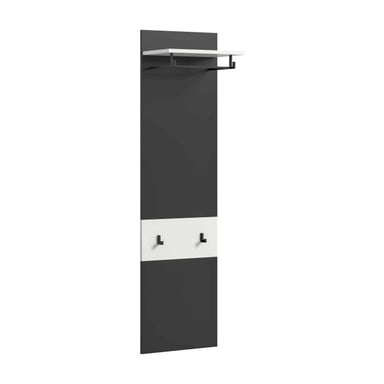 Furnilux Praktisches Garderobenpaneel mit Haken weiße Einbaulösung 165 cm modern