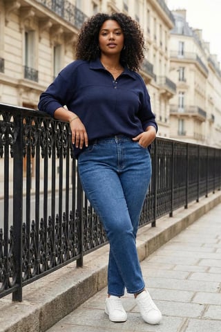 Trendyol Curve Damen Dunkelblau Einfarbig Lang Oversize Große Größen Sweatshirts