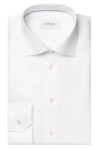 Eton Slim Fit Hemd uni weiß