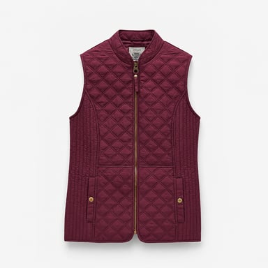 Joules Minx Damen Steppweste Dunkelrot
