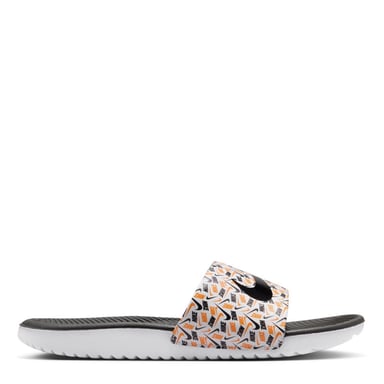 Nike Kawa Slide Aop für Jungen in Weiß/Schwarz