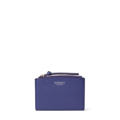 OSPREY LONDON Accessoires Osprey London London Molly Curved Bi Fold Leder-Kartenetui in Lila