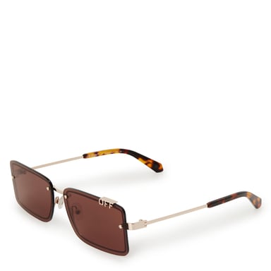 Accessories Off White Off Tampa Sonnenbrille in Gold – Braun