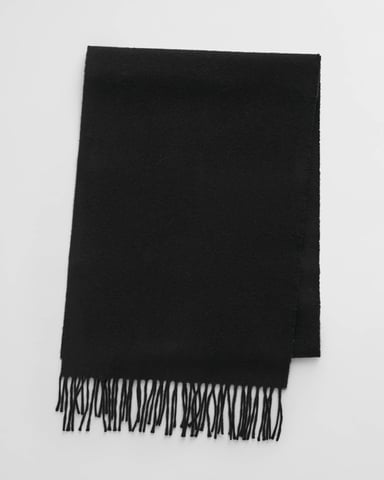 Schal mit Logo-Detail in Schwarz