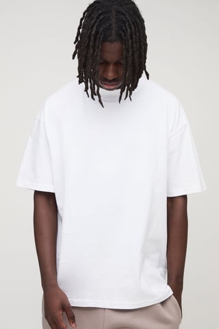 Essential Oversized T-Shirt mit verlängertem Halsausschnitt