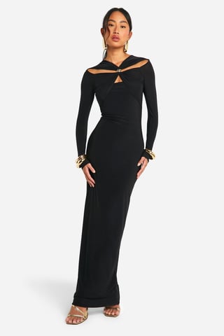 Boohoo Kleid in Maxilänge mit Cut-out-Detail