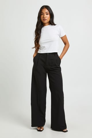 Petite maßgeschneiderte Hose mit weitem Bein