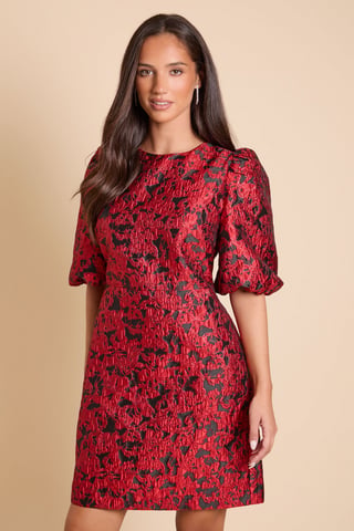 Dp Luxe Jacquard Minikleid