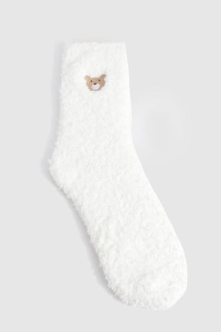 Boohoo Flauschige Teddybär-Socken