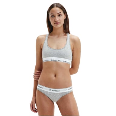 Calvin Klein - Slips für Damen, Leicht, Baumwollmischung, Normal (Grau)