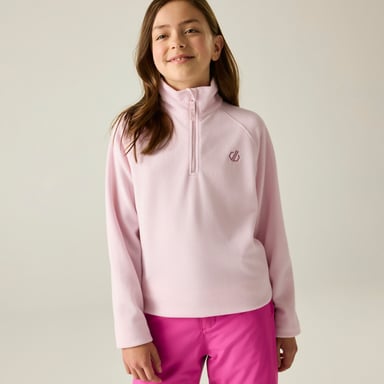 Dare 2b Kinder Fleecepullover Freehand mit 1/4-Reißverschluss (Rosa Nebel)