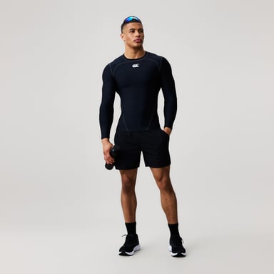 Canterbury - Base Layer Oberteil für Herren, Langärmlig (Schwarz/Weiß)