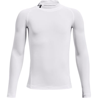 Under Armour - Base Layer Oberteil für Kinder, Kompression, Anliegend, Langärmlig (Weiß)