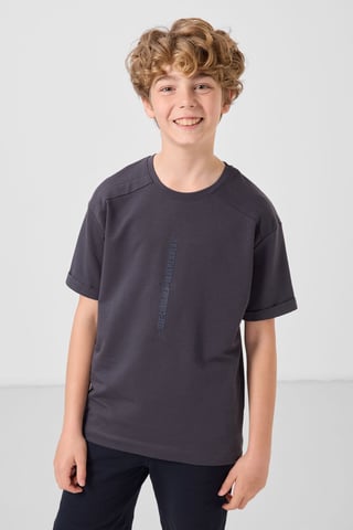 Jugend-T-Shirt mit Oversize-Passform und Rundhalsausschnitt