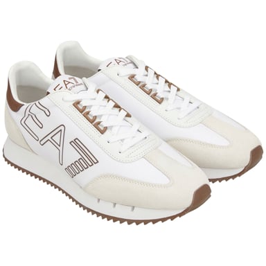 EA7 Emporio Armani Herren-Sneaker mit Logo-Print, bequem, klassischer Look, Schnürverschluss