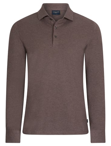Cavallaro Poloshirt Braun Baumwolle Mélange