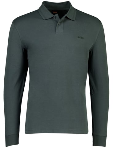 BOSS Orange grünes Baumwoll-Poloshirt