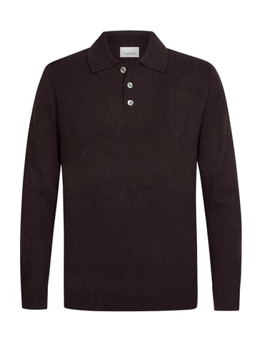 Profuomo auberginefarbener Strickpullover