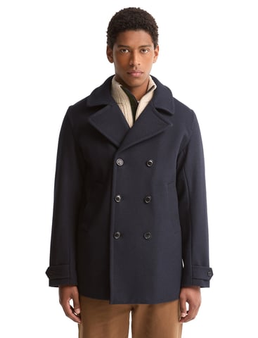 Barbour Wollmantel Dunkelblau