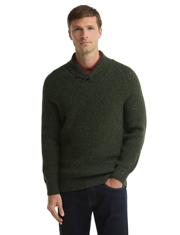 Barbour dunkelgrüner Wollpullover