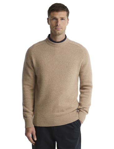 Barbour camel Lammwollpullover