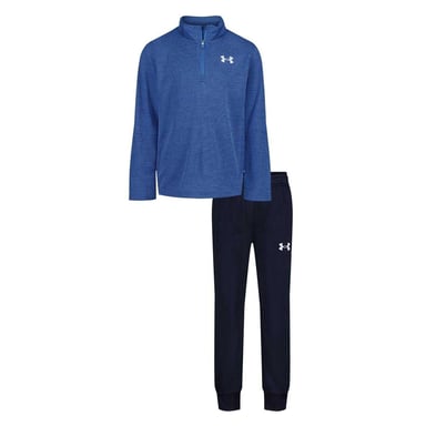 Under Armour - Trainingsanzug-Set für Jungen, mit kurzem Reißverschluss (Blau/Marine)