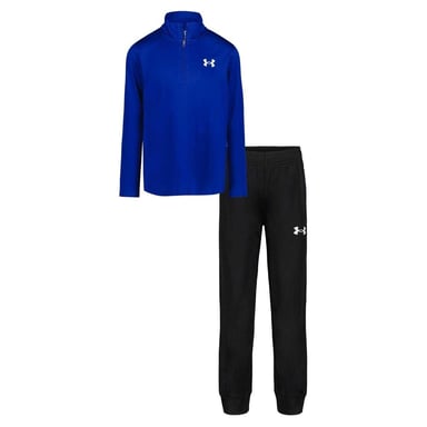 Under Armour - Trainingsanzug-Set für Jungen, mit kurzem Reißverschluss (Tech Blau/Schwarz)