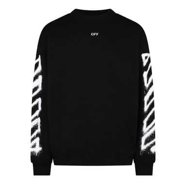 Off-White Damen Off Spray Arrow Sweatshirt in Schwarz