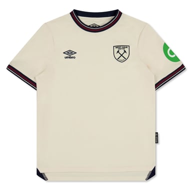 Umbro WHU Junior Rundhals-T-Shirt für Jungen, kurzärmelig, Ecru