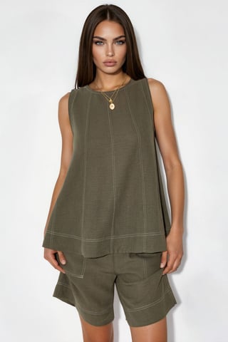 Stitch Detail Relax Fit Co-ord-Set