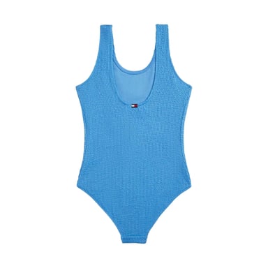 Tommy Hilfiger - Badeanzug für Mädchen, Runder Auschnitt (Blau)