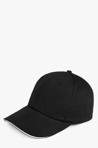 Schwarze schlichte Baseballkappe