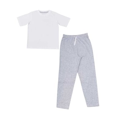 Linea - Schlafanzug mit langer Hose für Kinder, Rundhalsausschnitt (Grau)