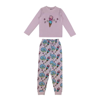 Star - Schlafanzug für Mädchen, Langärmlig (1er-Pack) (Pink)