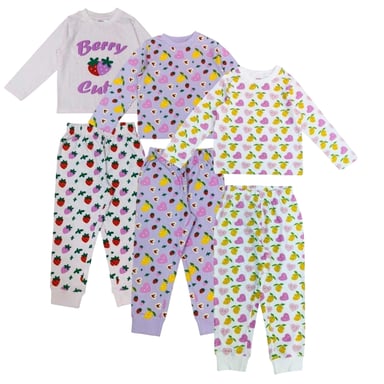 Star - Schlafanzug mit langer Hose für Mädchen (3er-Pack) (Bunt)