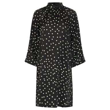 Smashed Lemon Kurzes Kleid mit Punktemuster und Bindegürtel |