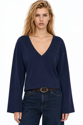 Busem Damen-T-Shirt aus Baumwolle und Elastan