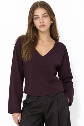 Damen-T-Shirt aus Baumwolle und Elasthan