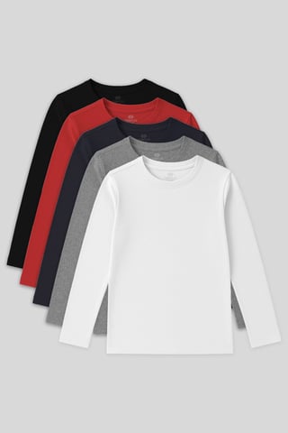 Tommy Life Kinder-T-Shirt mit langen Ärmeln und Rundhalsausschnitt