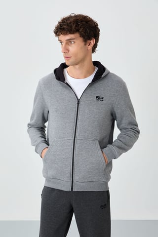 Tommy Life Herren-Sweatshirt mit Kapuze und Reißverschluss
